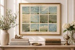 Un Estudio Completo de las Formaciones Nubosas, Antique Wolkenformen Chart Meyers, c.1900