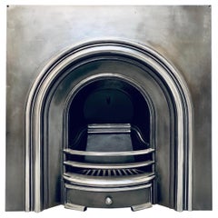A Complete Victorian Manner Cast Iron Fireplace Insert.