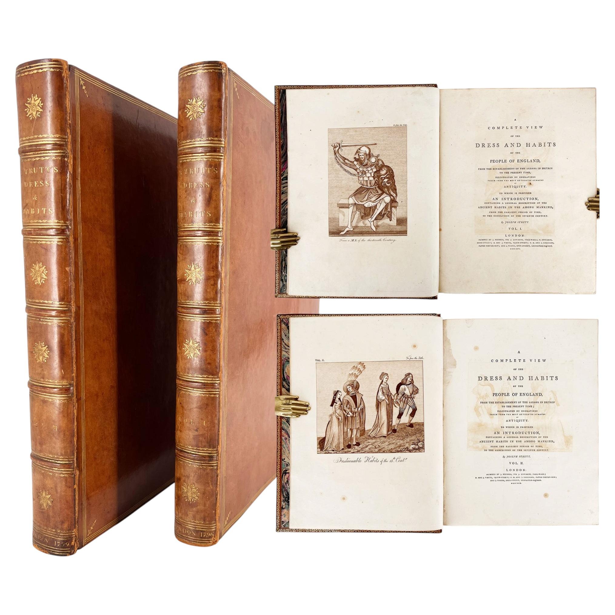 A Complete View of the Dress and Habits of the People of England by J. Strutt