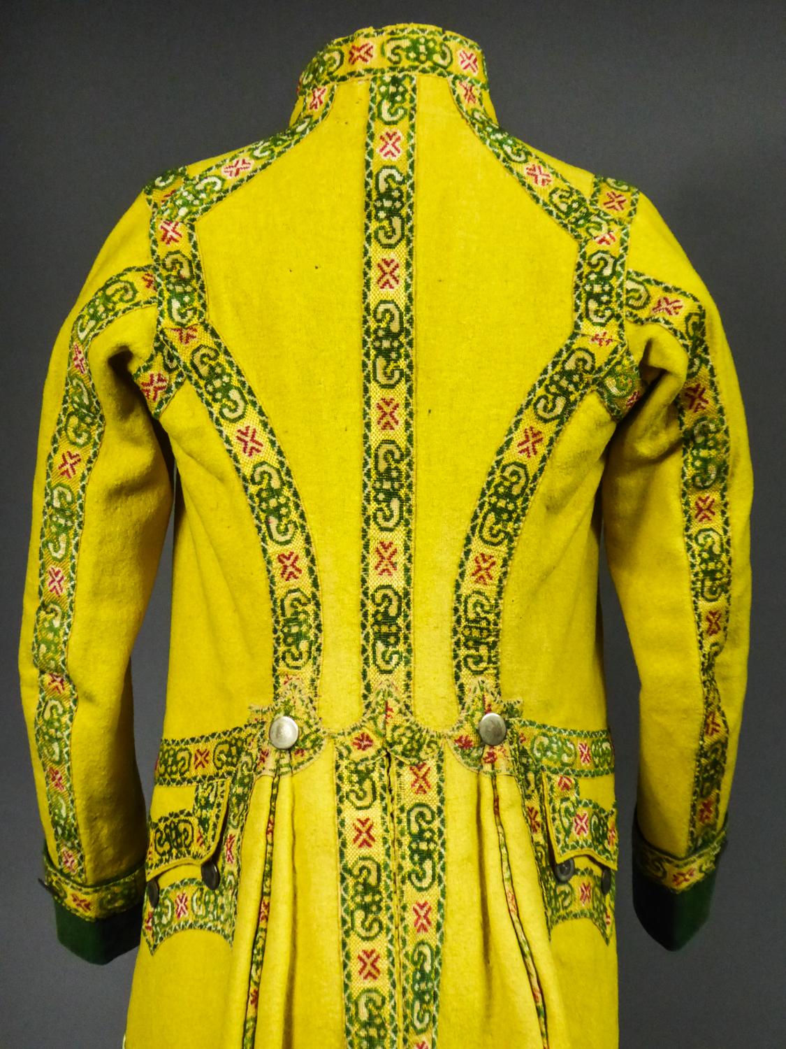 A Complete Woolen and Appliqué Ribbons Livery Frock Coat - Spain Circa 1780 10