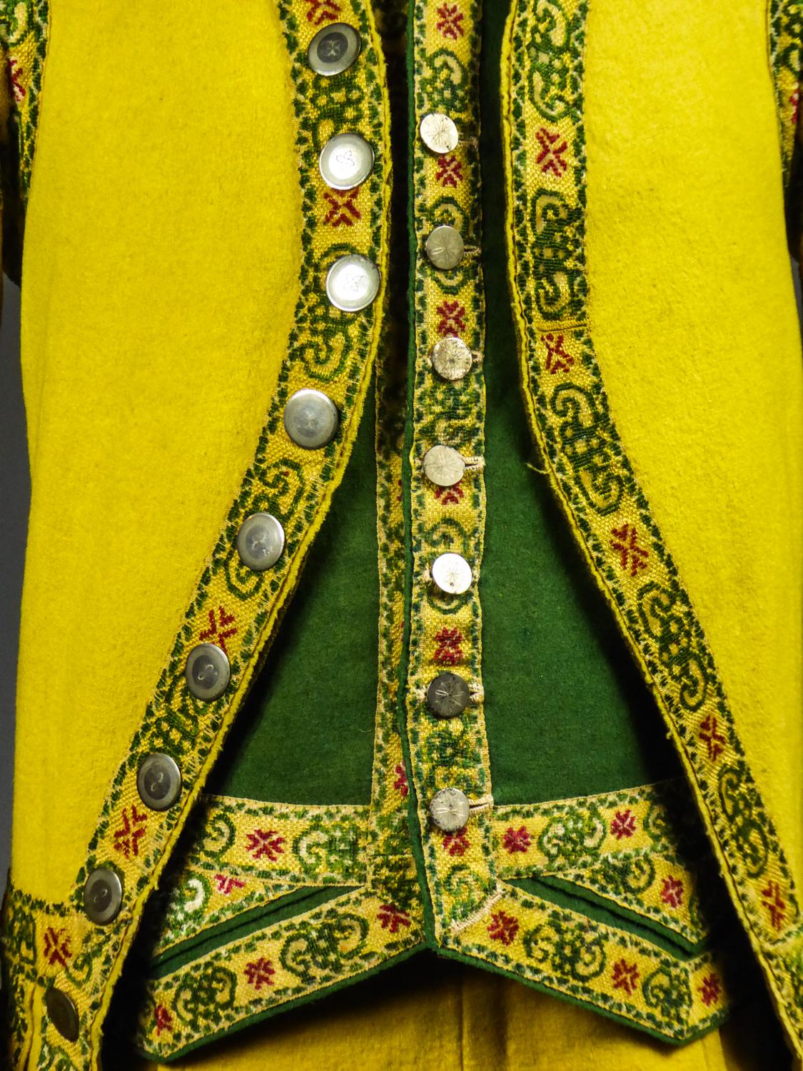 A Complete Woolen and Appliqué Ribbons Livery Frock Coat - Spain Circa 1780 11