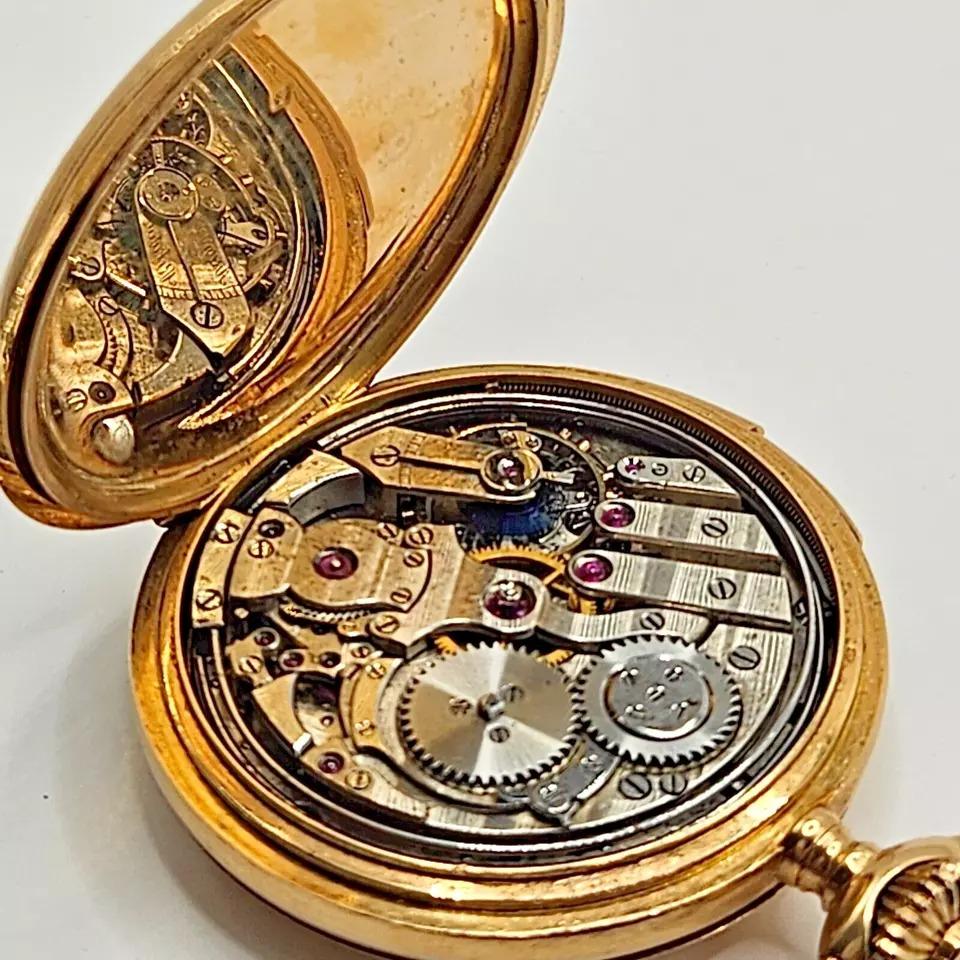 A Complicated 5 Minute Repeater 18k Gold Full Hunter Pocket Watch J Dauer Geneve For Sale 1