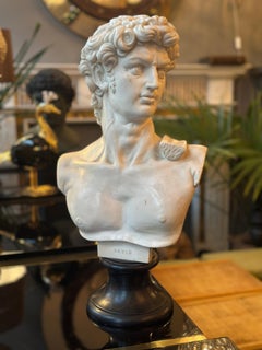 Un busto di David in marmo composito