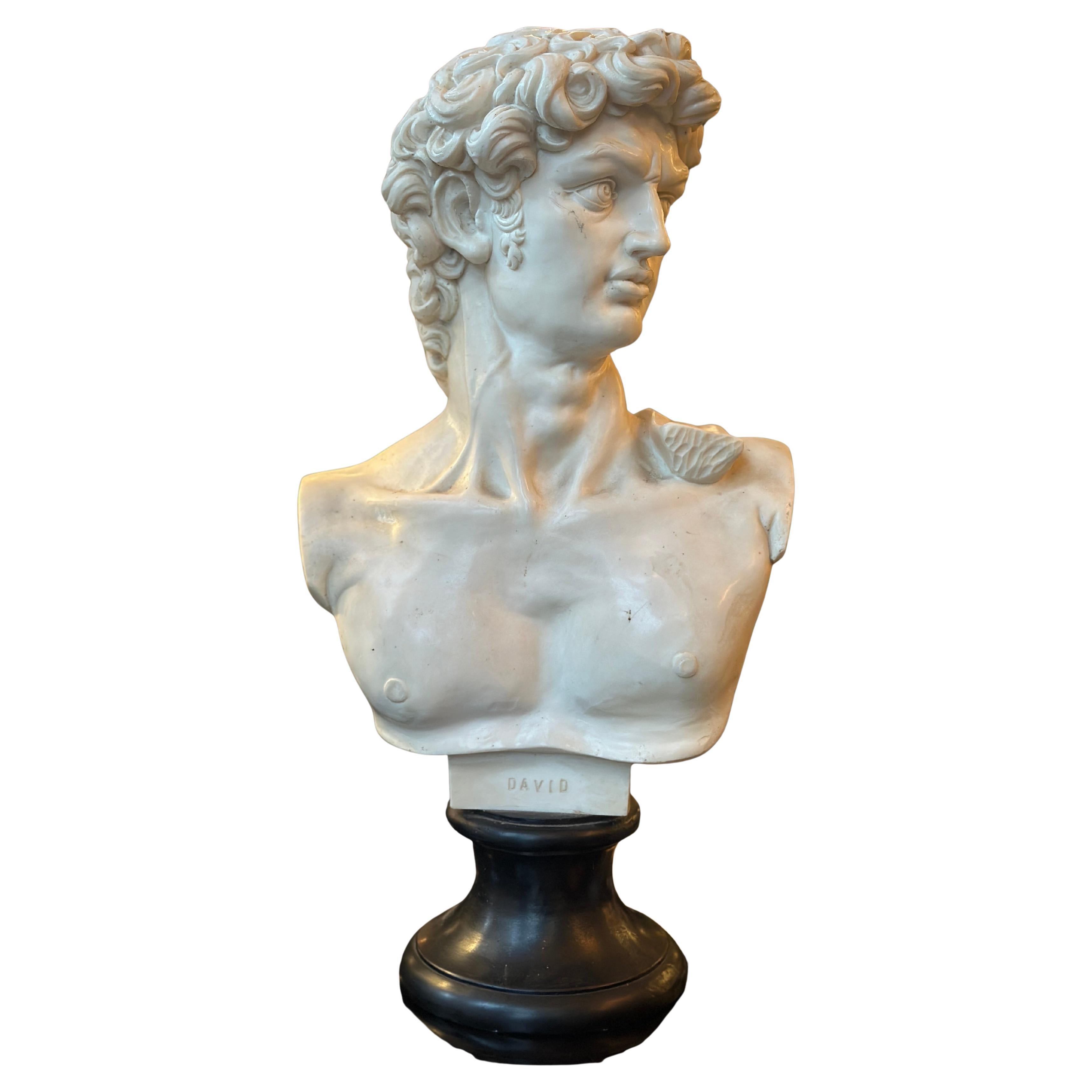 A Composite Marble Bust Of David For Sale