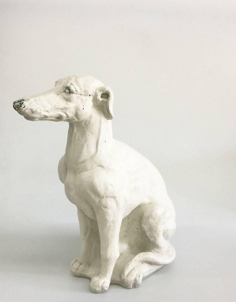 Concrete Statue of a Whippet Dog For Sale at 1stDibs