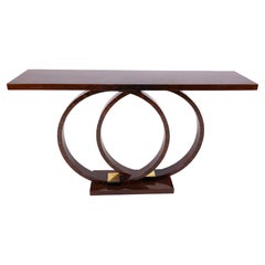 Console Table with a Circular Base
