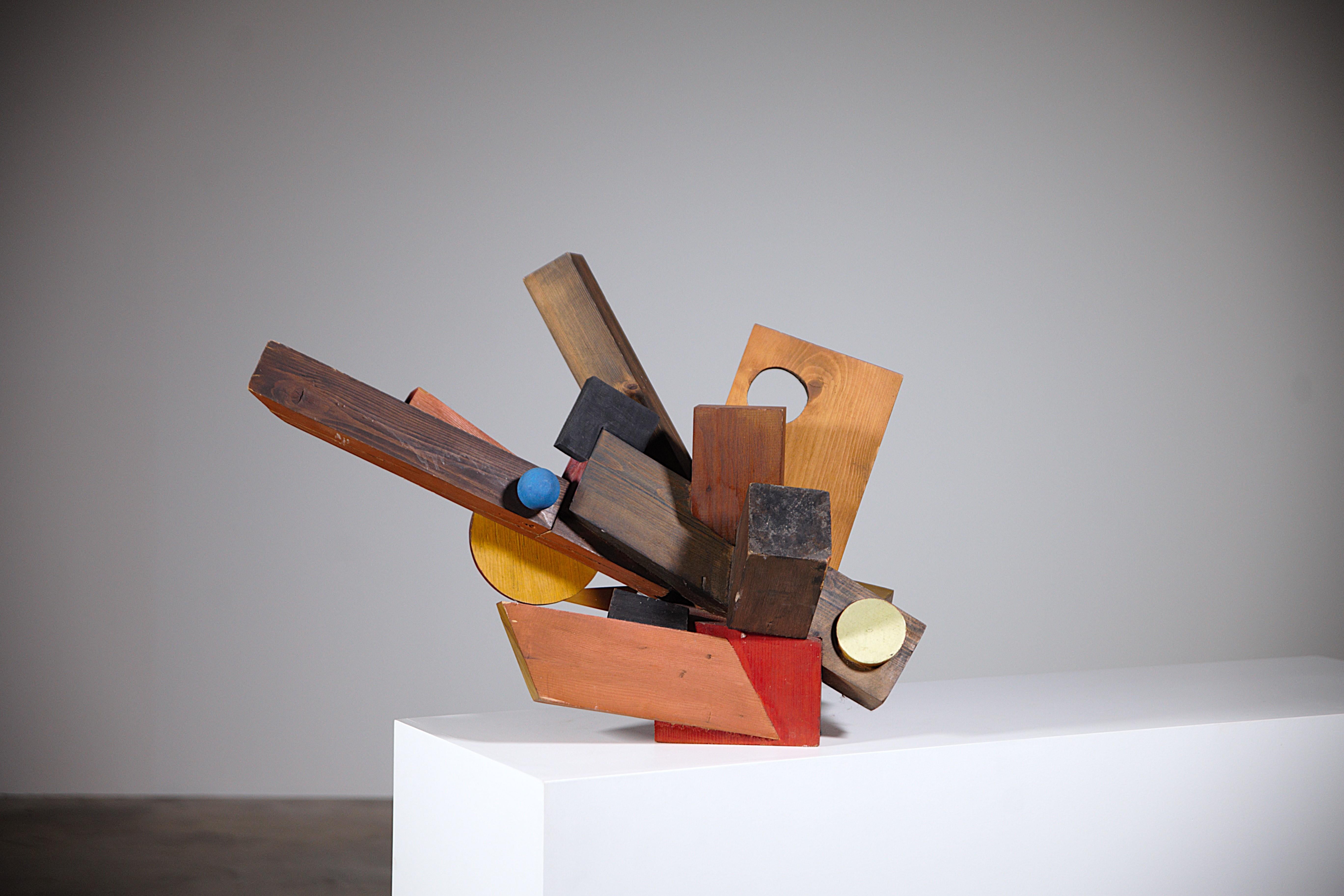 A Painted Wood Sculpture by Louis Sala

France 1970s

In Pine Painted Wood

Signed.

In good original condition, minor scratch.