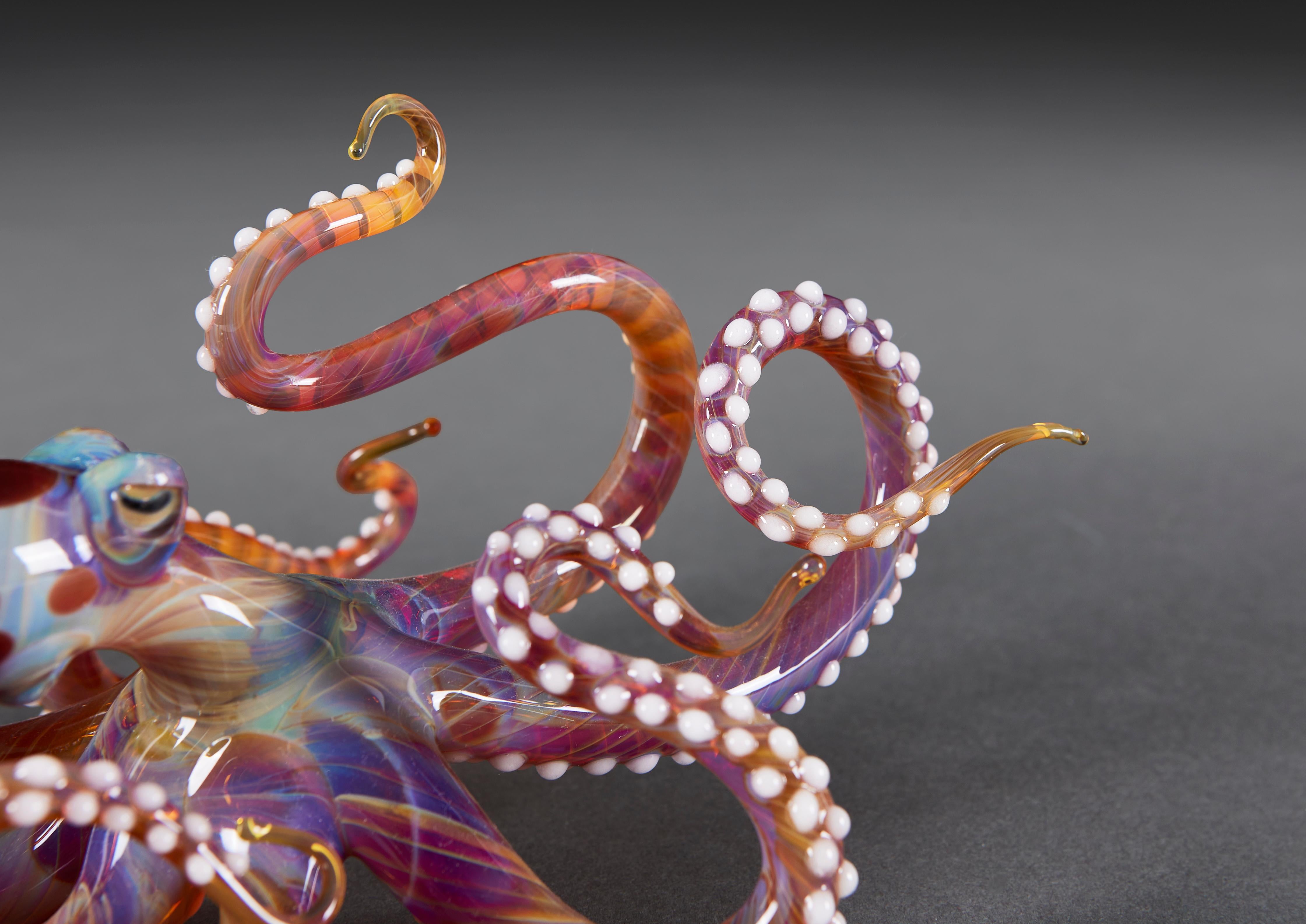 A Contemporary Art Glass Octopus Sculpture In New Condition For Sale In London, GB