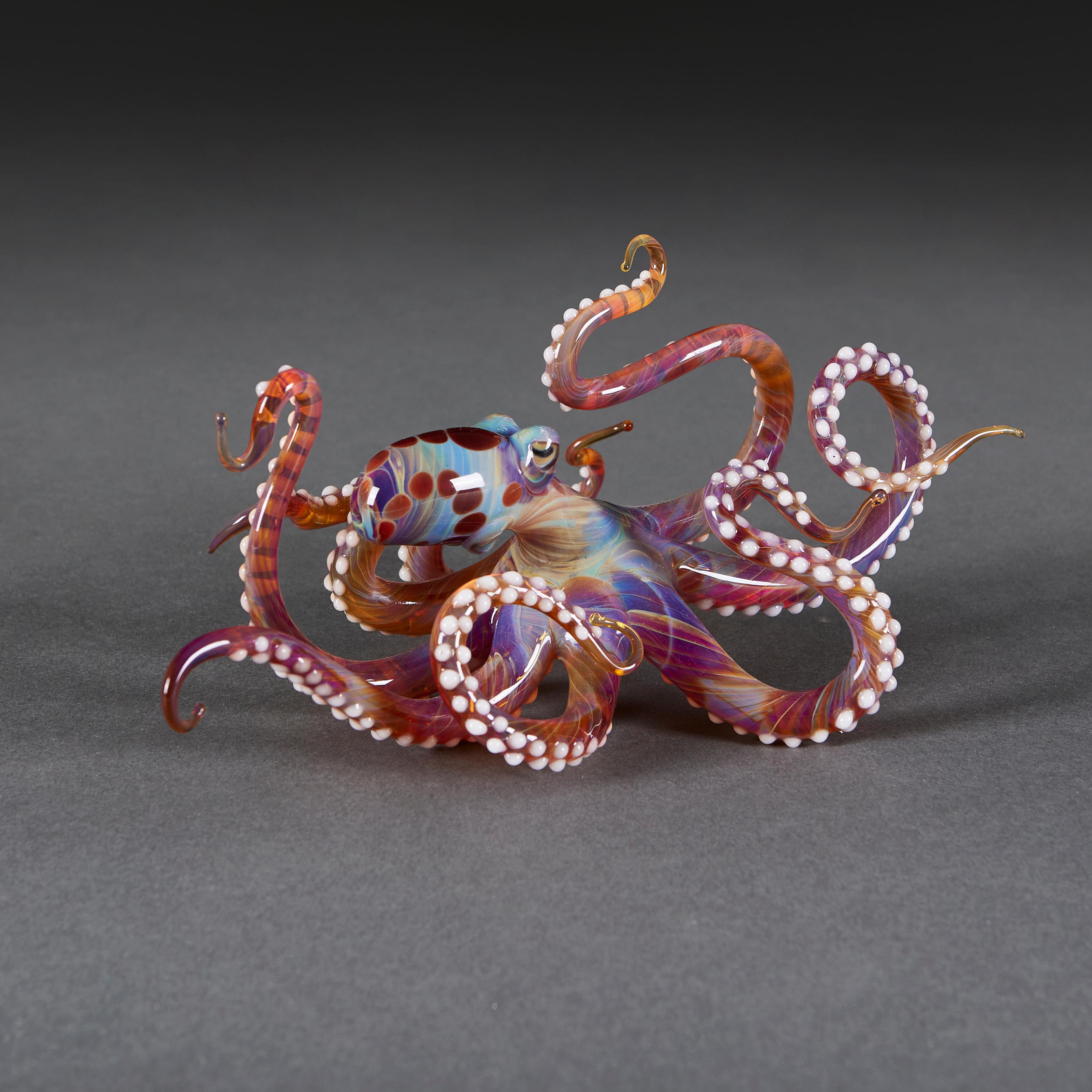 A Contemporary Art Glass Octopus Sculpture For Sale 1