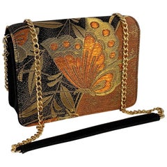 A contemporary 'Ayumi' japanese butterfly brocade melissa bag (model)