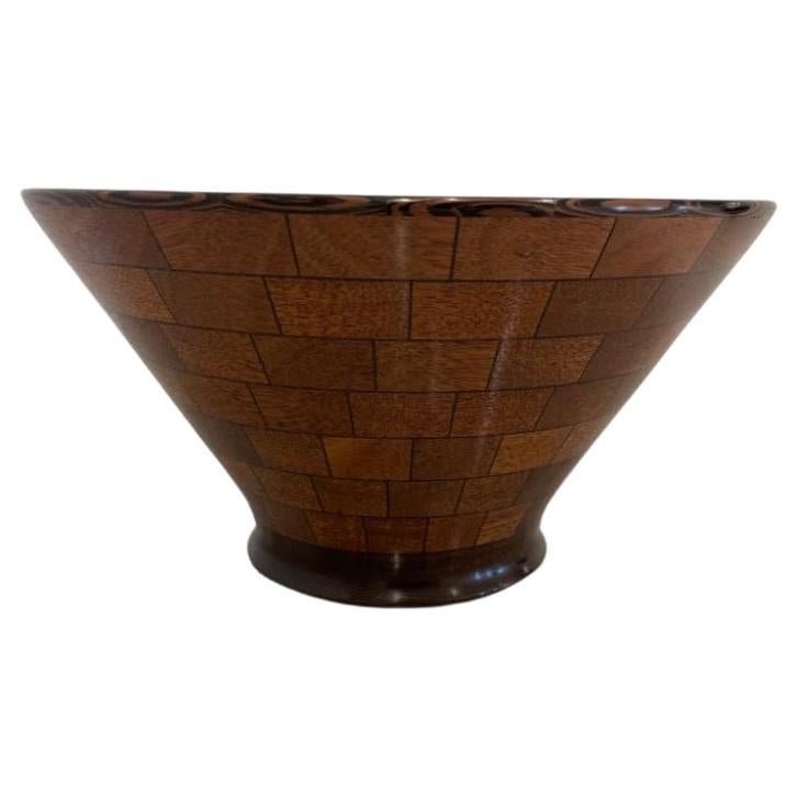 A contemporary "Cone" turned wood bowl by John Enloth. For Sale