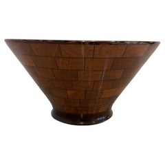 A contemporary "Cone" turned wood bowl by John Enloth.