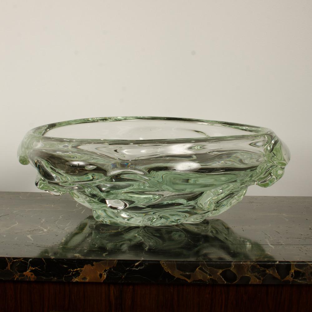 Early 20th Century Contemporary Designed Clear Art Glass Bowl, 2019