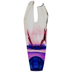 Contemporary Glass “Vortex" Sculptural Vase by, Kit Karbler & Michael David