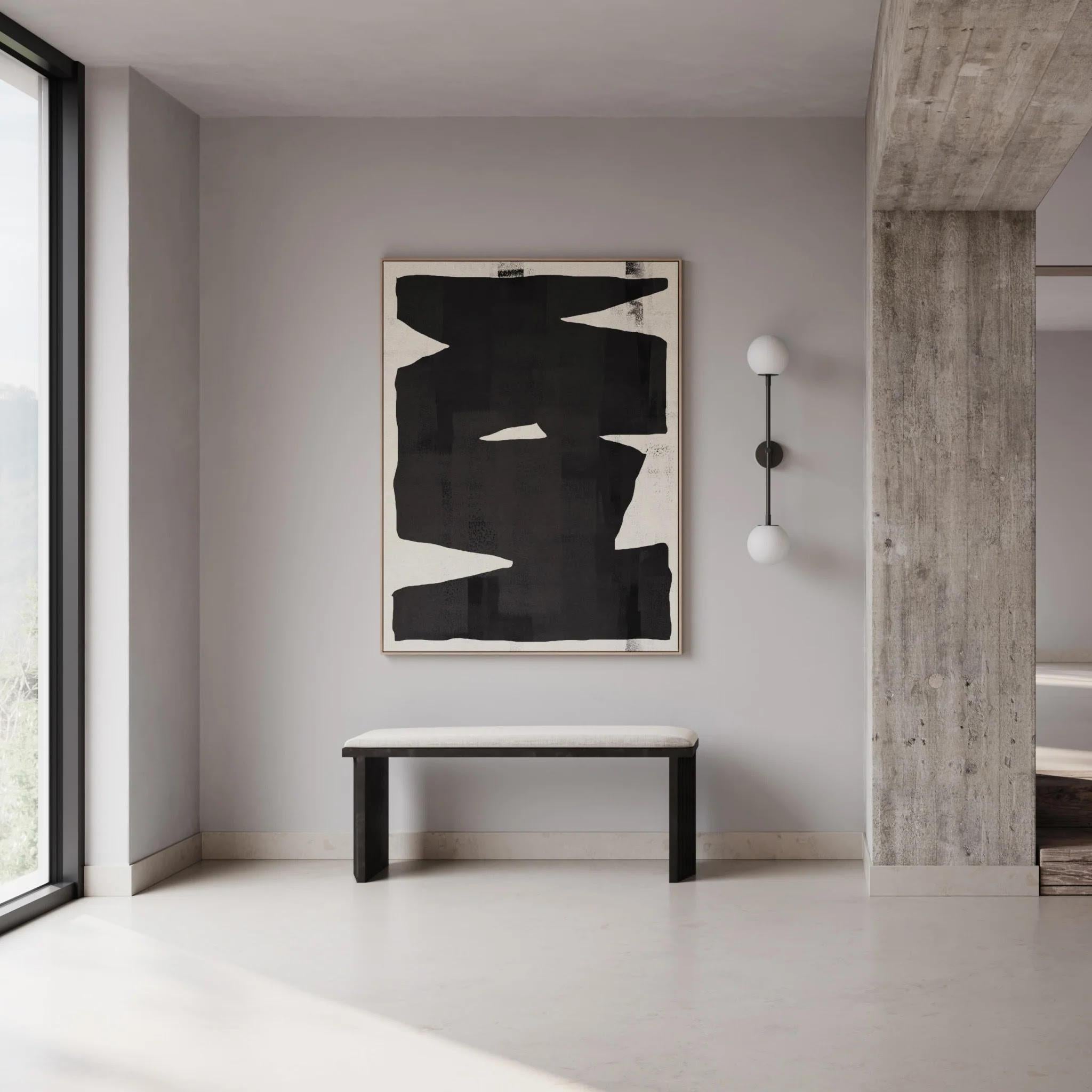 Aplique contemporáneo gris de metal y cristal opalino. Francés en venta