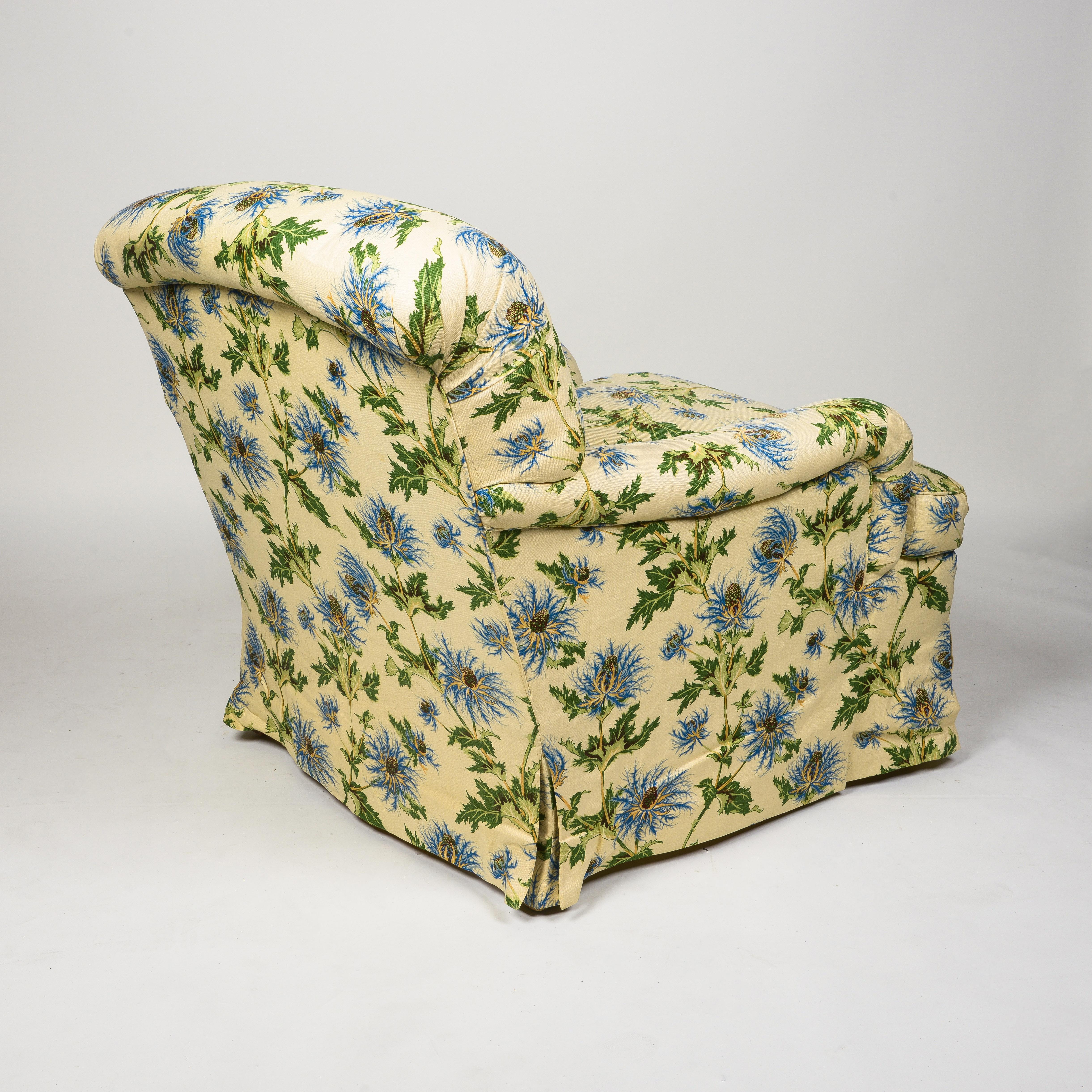 Contemporary Linen Upholstered Bridgewater Armchair 1