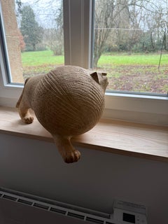 A contemporary sandstone Lion sculpture