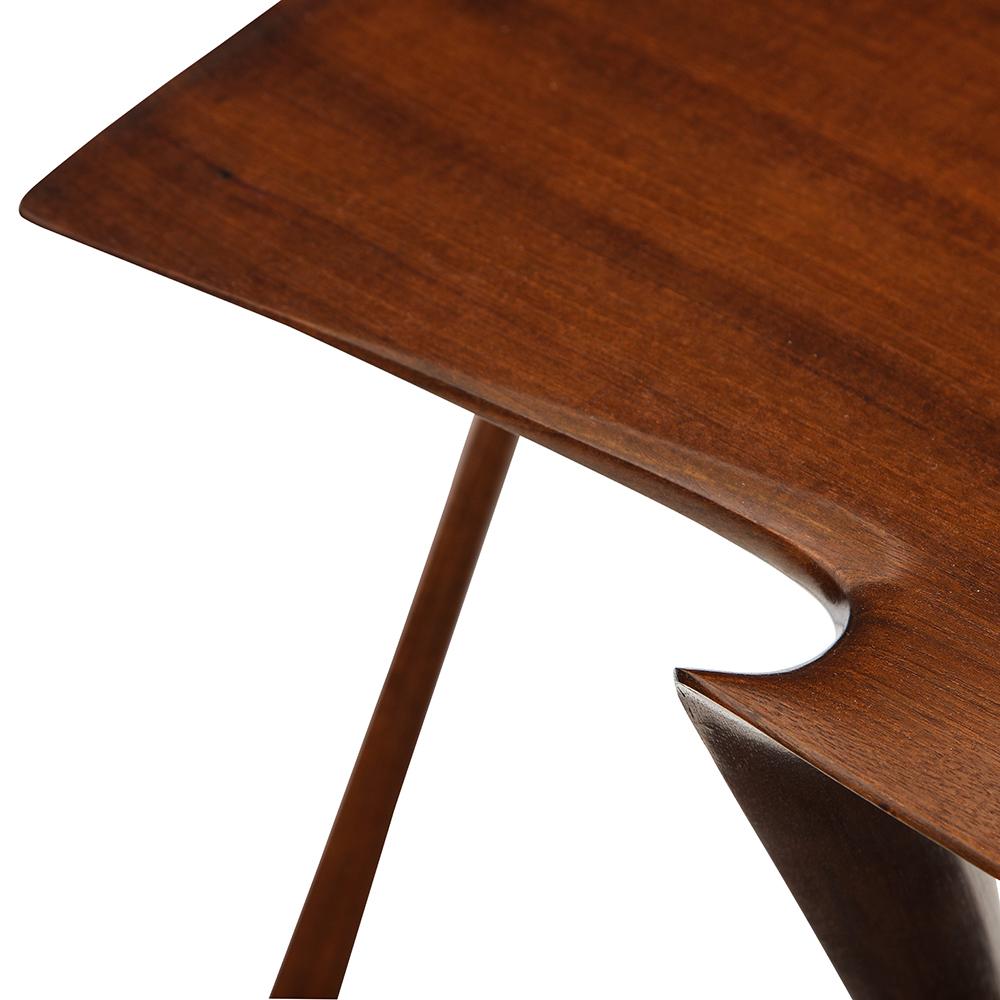A contemporary side table designed by Newman-Krasnogorov.
 