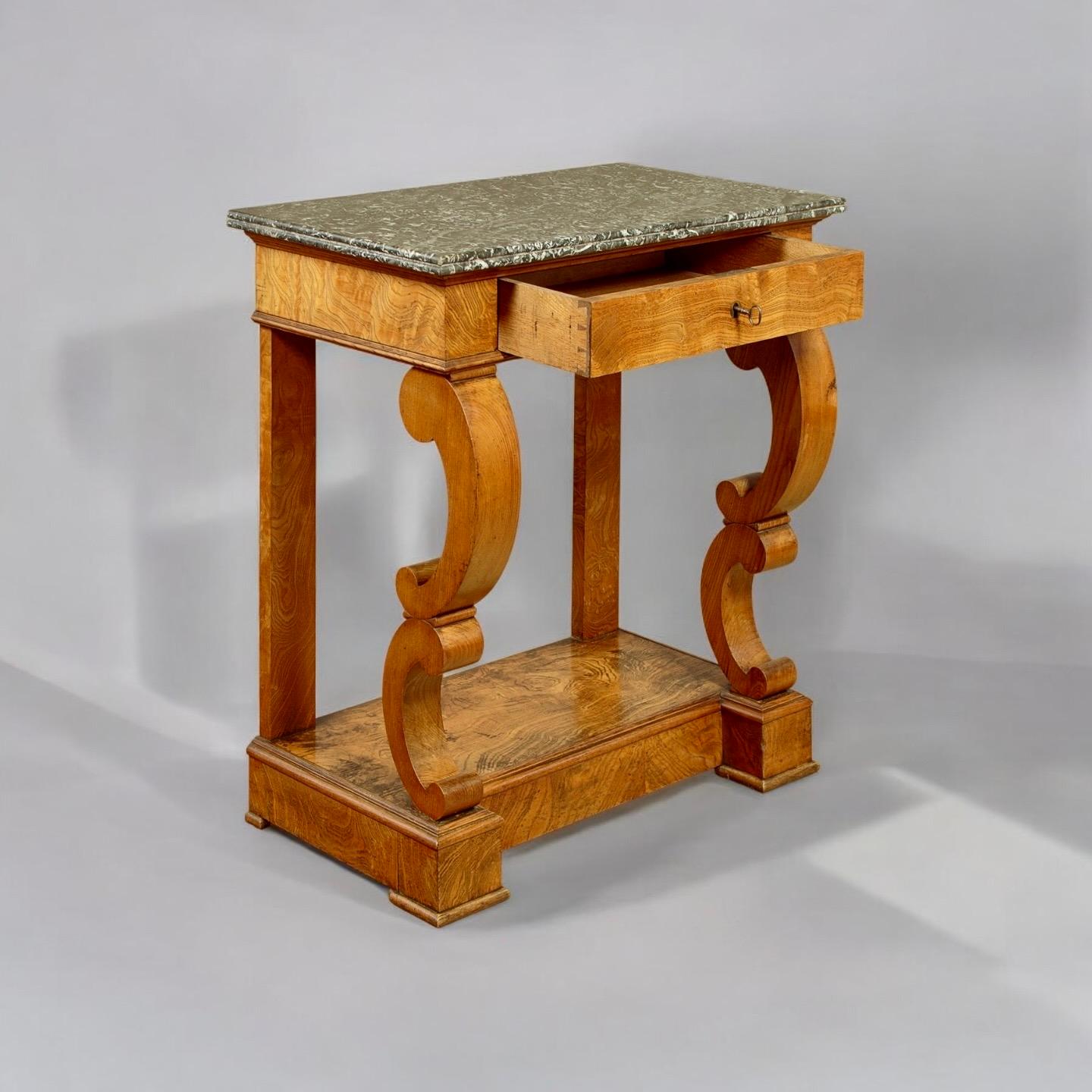 French A Continental Marble Topped Console Table Circa 1850 For Sale