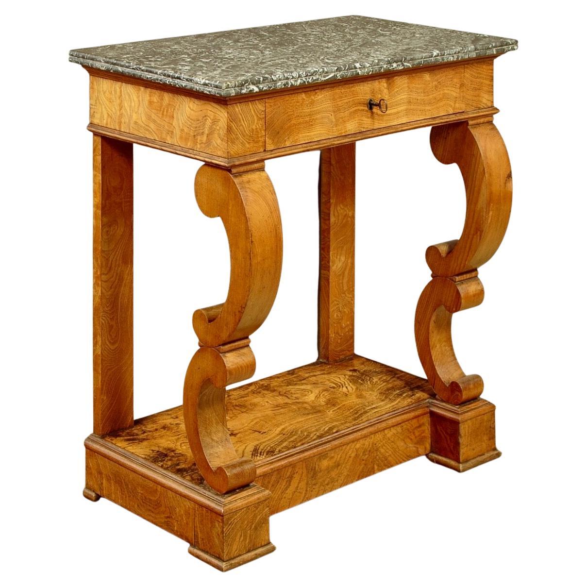 Konsolentisch mit kontinentaler Marmorplatte, um 1850