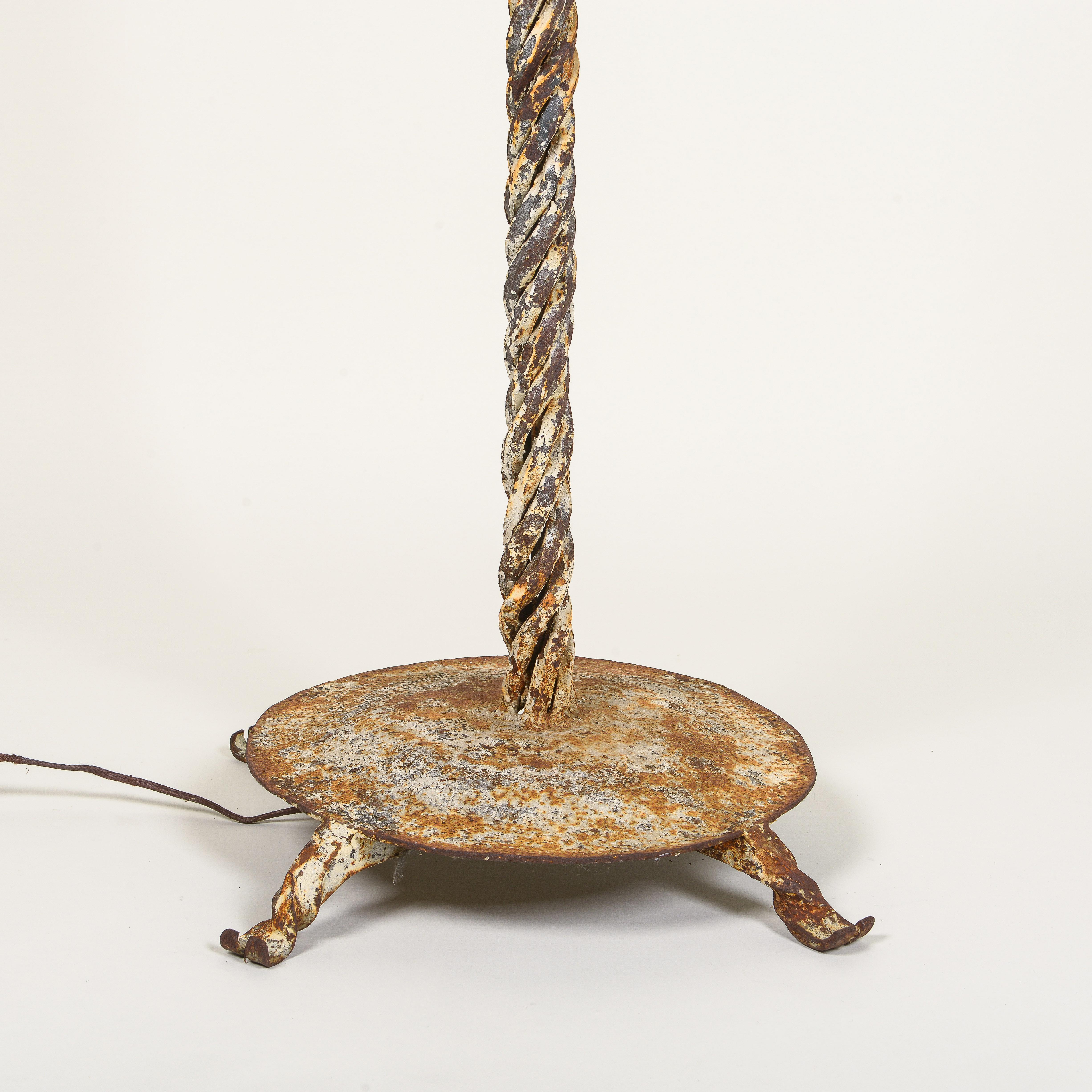 Mid-20th Century Continental Painted Steel Floor Lamp For Sale