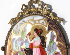 Continental Porcelain Oval Plaque circa 1900