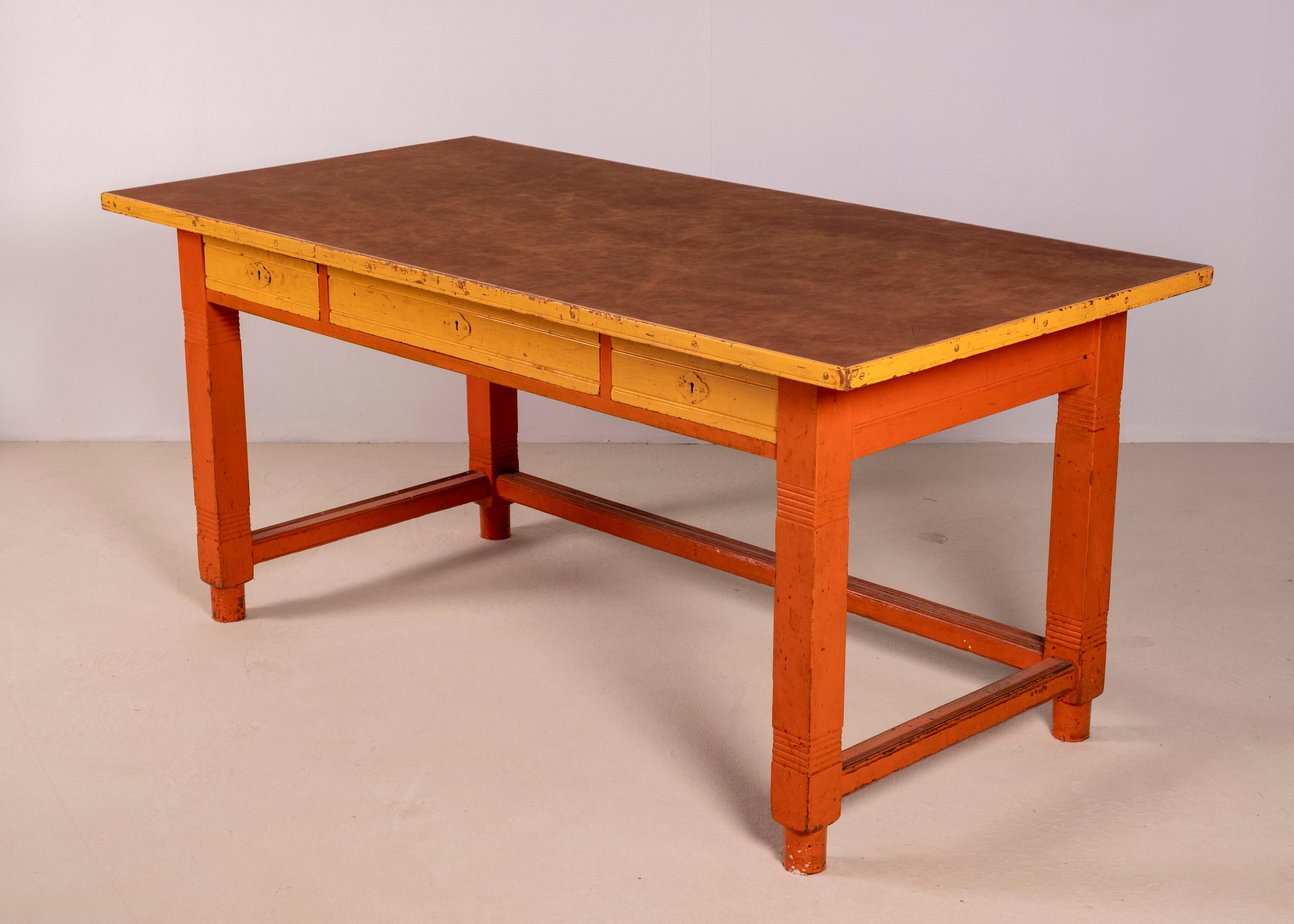 Arts and Crafts A Copenhagen City Hall Desk by Martin Nyrop for Rud Rasmussen, 1905 For Sale