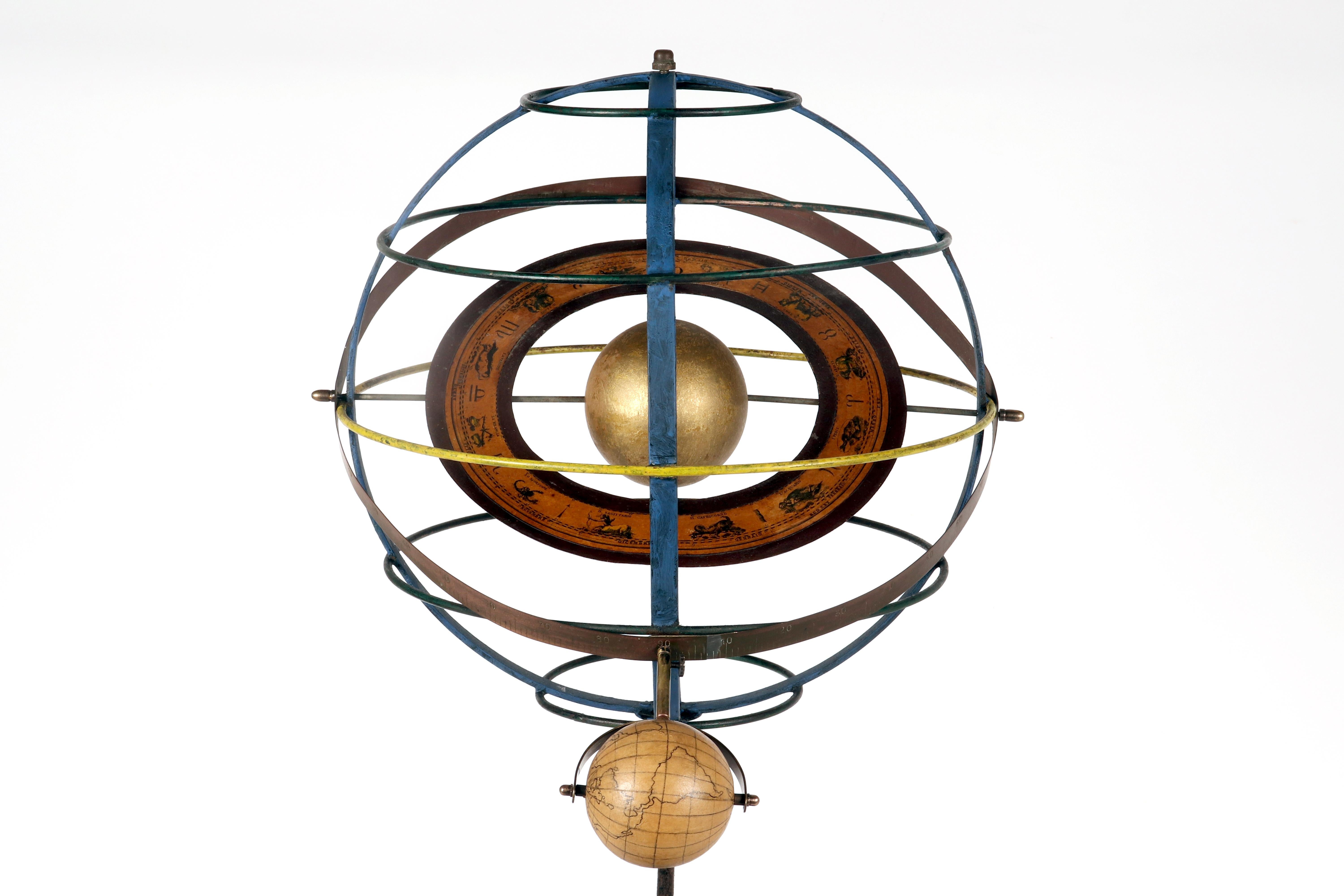 A Copernican armillary sphere, Paravia, Milan, Italy 1930 For Sale 2