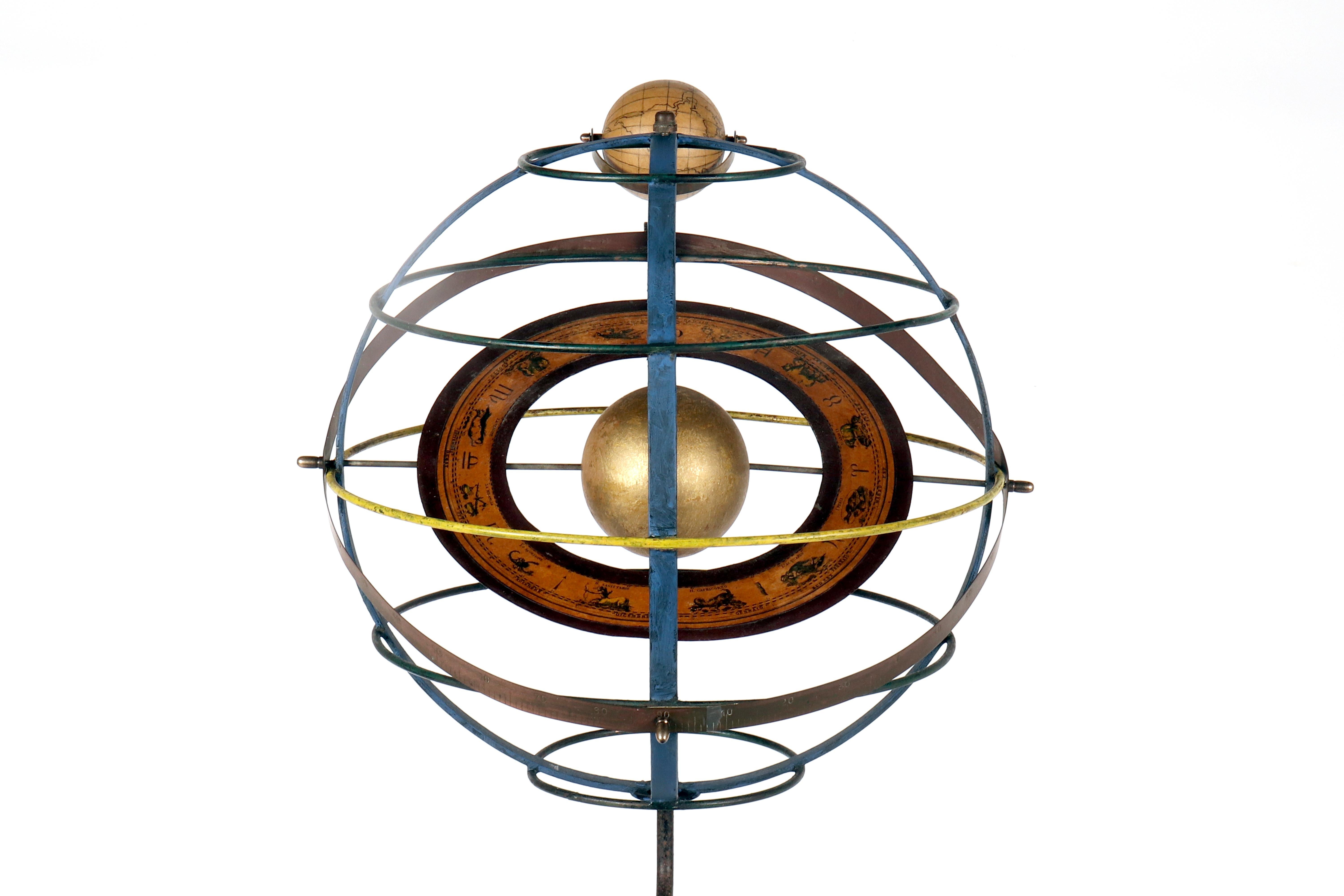A Copernican armillary sphere, Paravia, Milan, Italy 1930 For Sale 4
