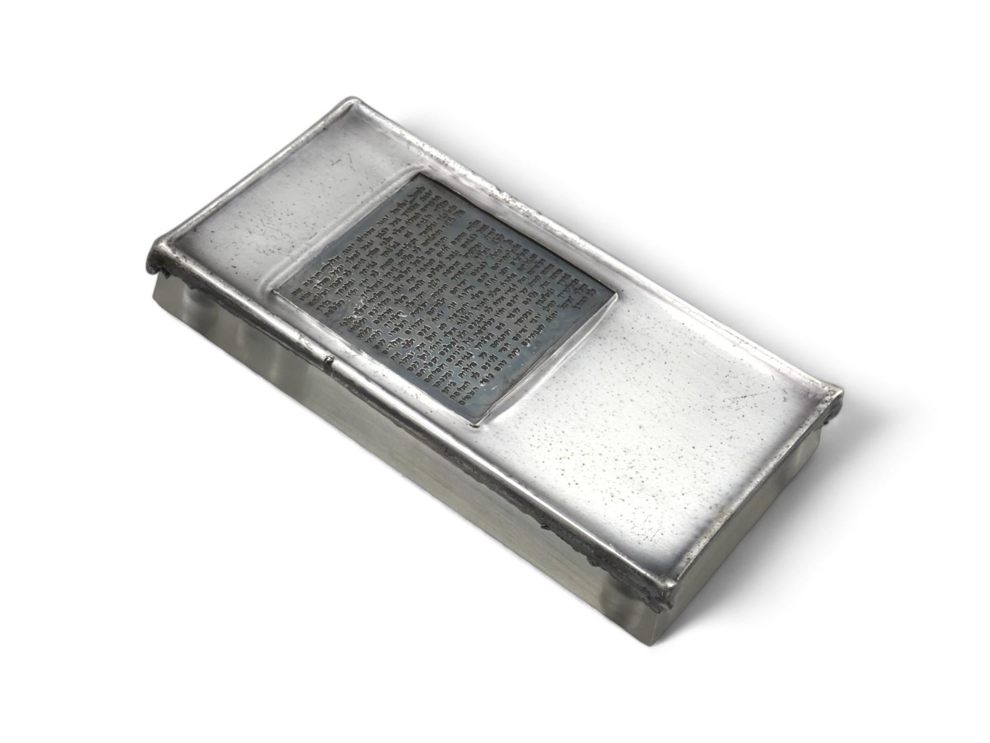 Americano Una custodia per Mezuzah in rame e argento di Stanley Lechtzin, 1983. Judaica in vendita