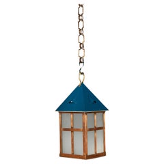 A Copper Arts and Crafts Hanging Lantern 