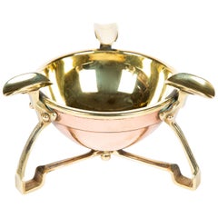 Antique Copper and Brass Ashtray for Cigars