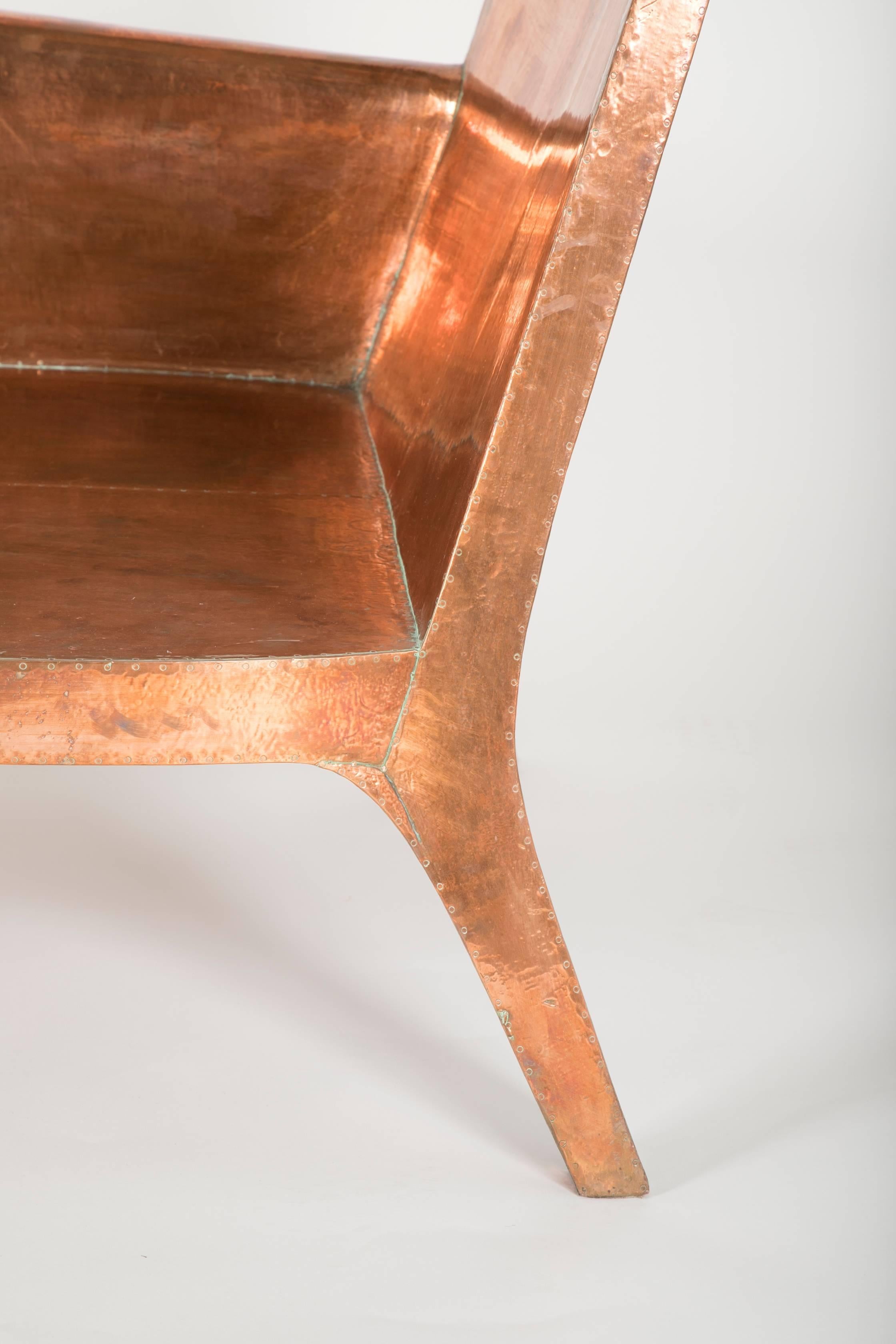 Copper Clad Chaise Designed by Paul Mathieu for Stephanie Odegard Co. Ltd.  4