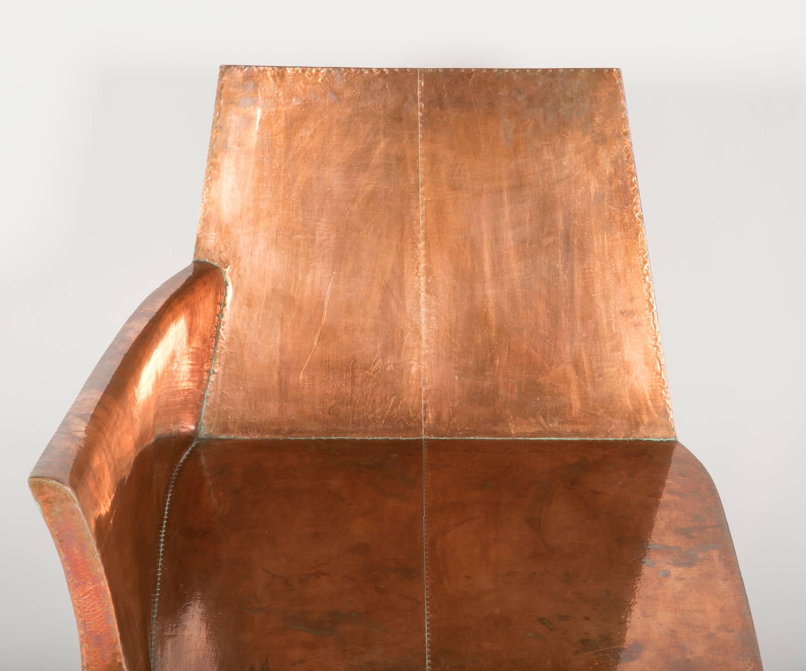 Copper Clad Chaise Designed by Paul Mathieu for Stephanie Odegard Co. Ltd.  2