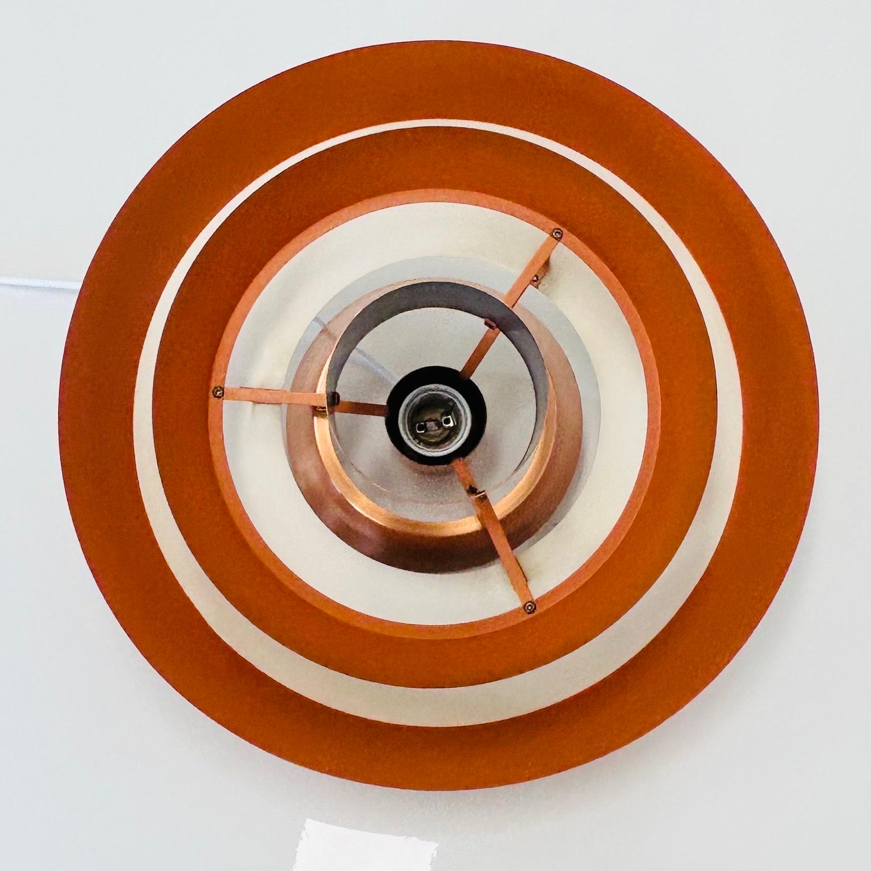 Copper Nova Pendant Light by Jo Hammerborg for Fog & Morup, 1960s, Denmark For Sale 5