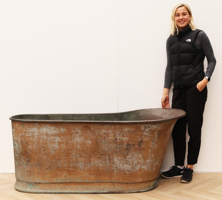Copper Reclaimed Bateau Bath at 1stDibs reclaimed bathtubs