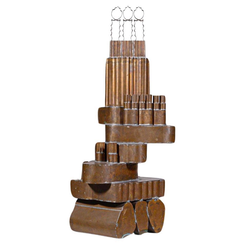 Escultura de cobre de Luciano Palmieri Italia Años 90