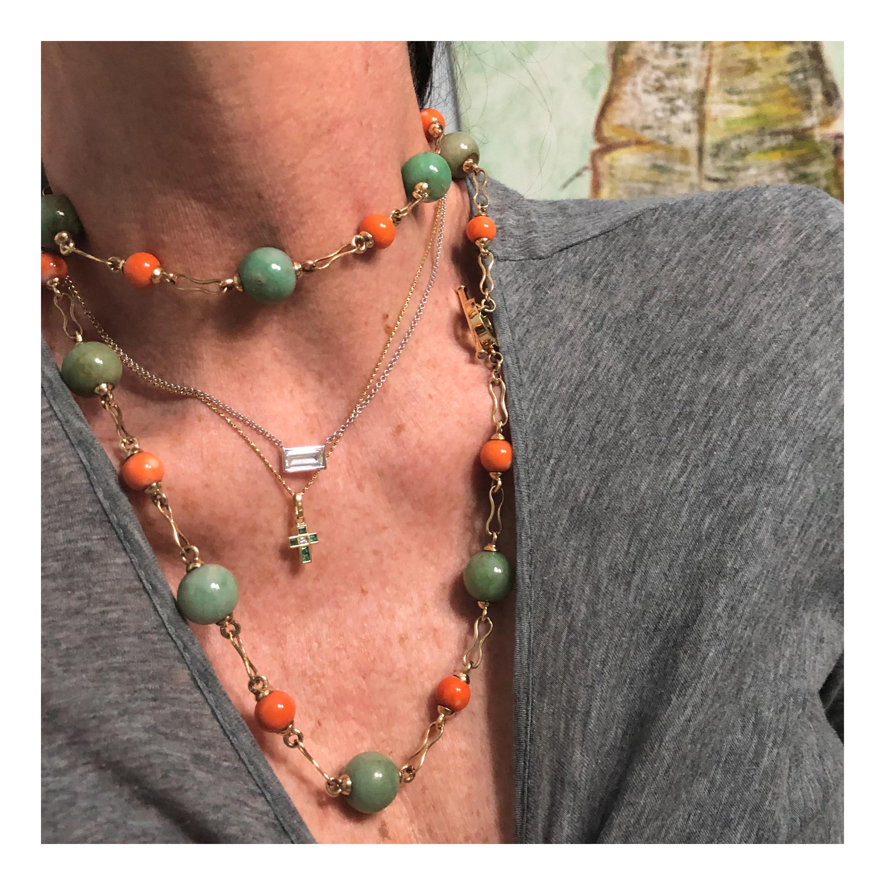 jade and coral necklace