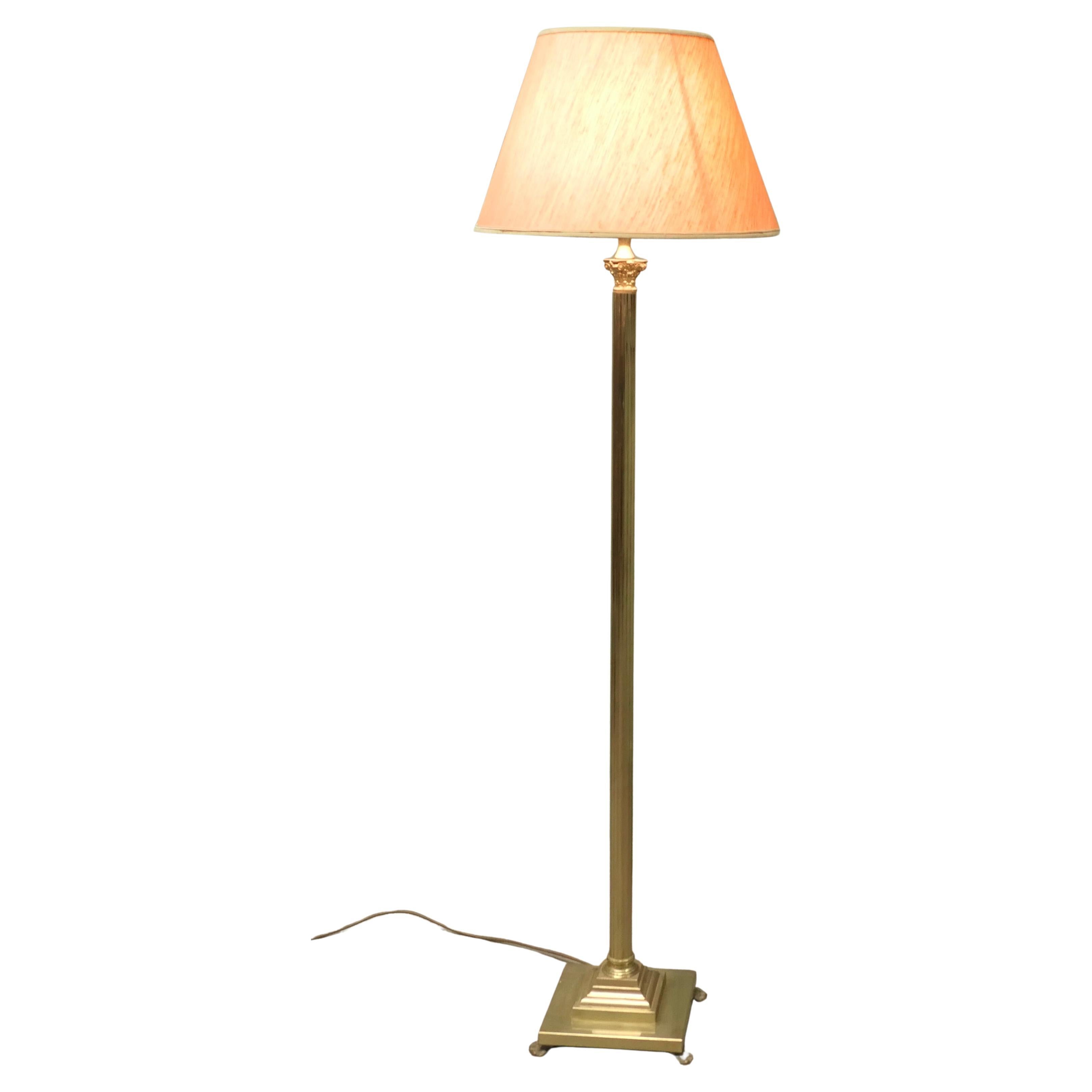 A Corinthian Column Brass Floor Lamp A lovely design