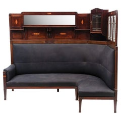 Ein Ecksofa von J.M. Middelraad für H. Pander & Zn, um 1900, The Netherlands