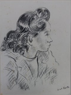 A. A. Costa  Donna  originale Figurativo accademico disegno pittura