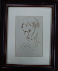 Antoni COSTA   L'homme  Peinture de dessin figurative originale d'un académicien