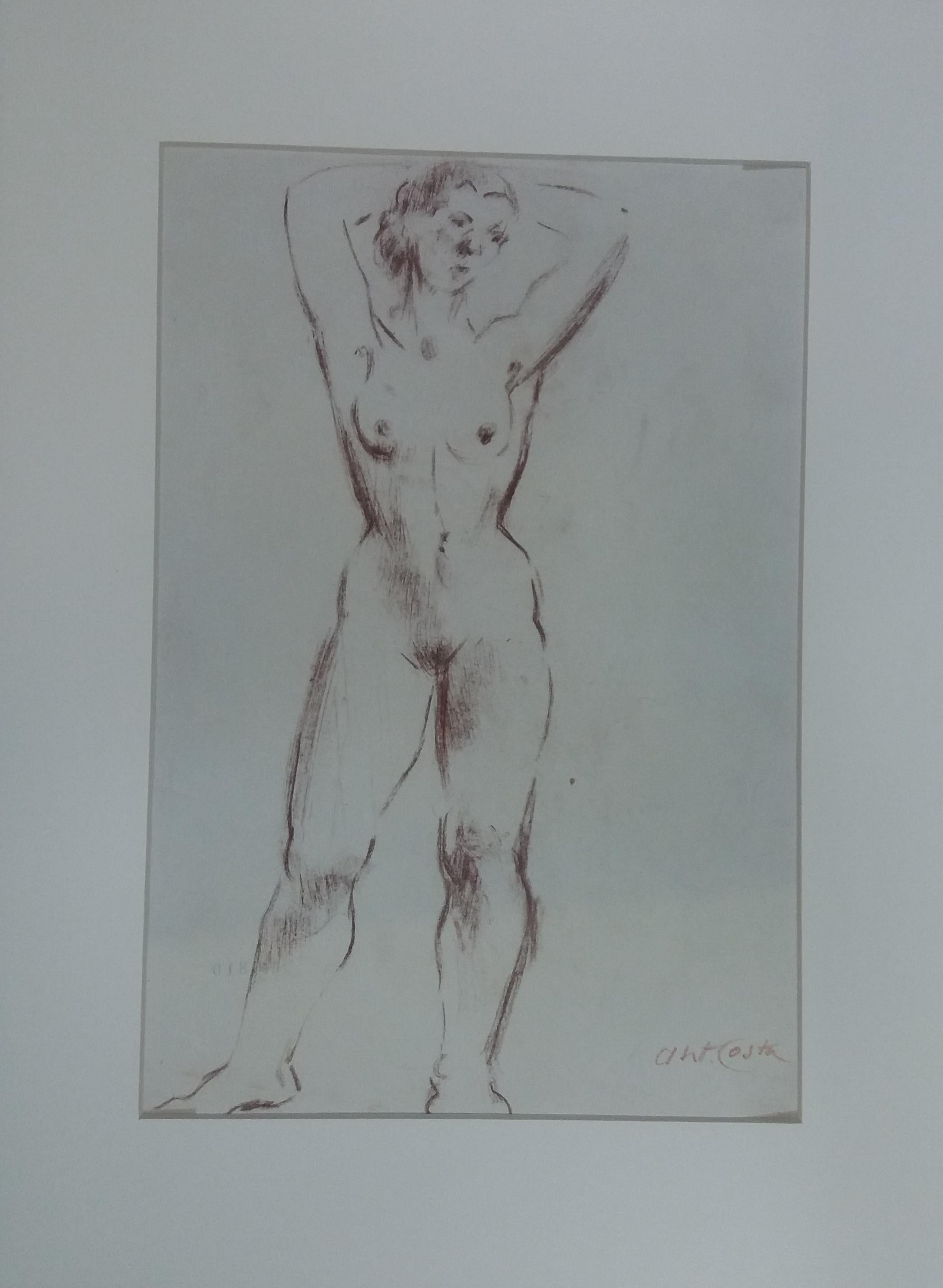 Antoni Costa 7   Mujer. original figurativo académico dibujo pintura - Painting Moderno de A. Costa