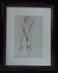 A. Costa   Donna. disegno accademico figurativo originale pittura