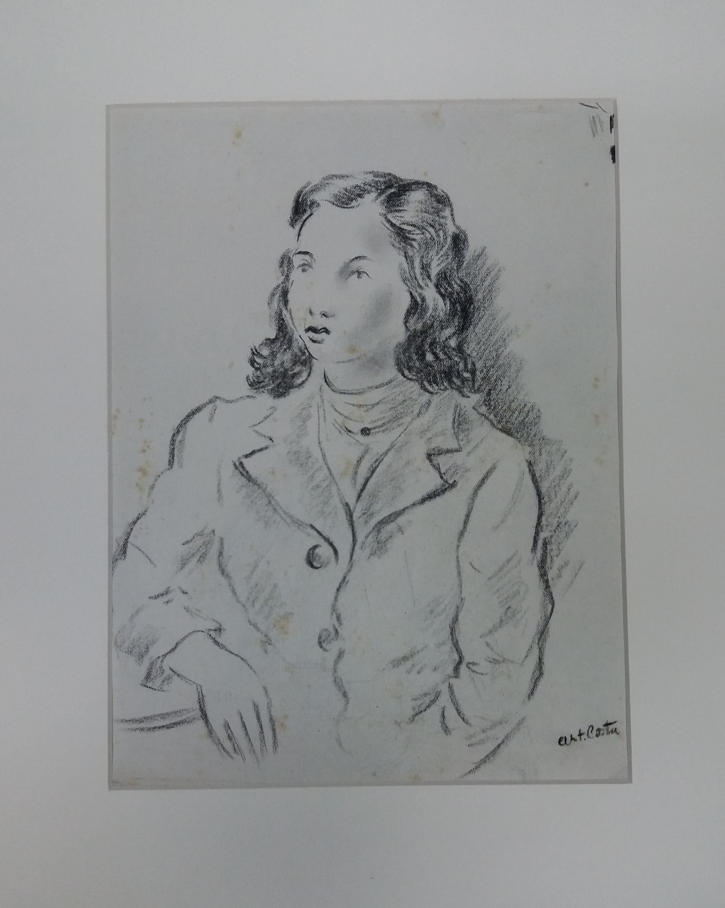 Femme Antoni Costa  original figuratif  dessin peinture - Painting de A. Costa