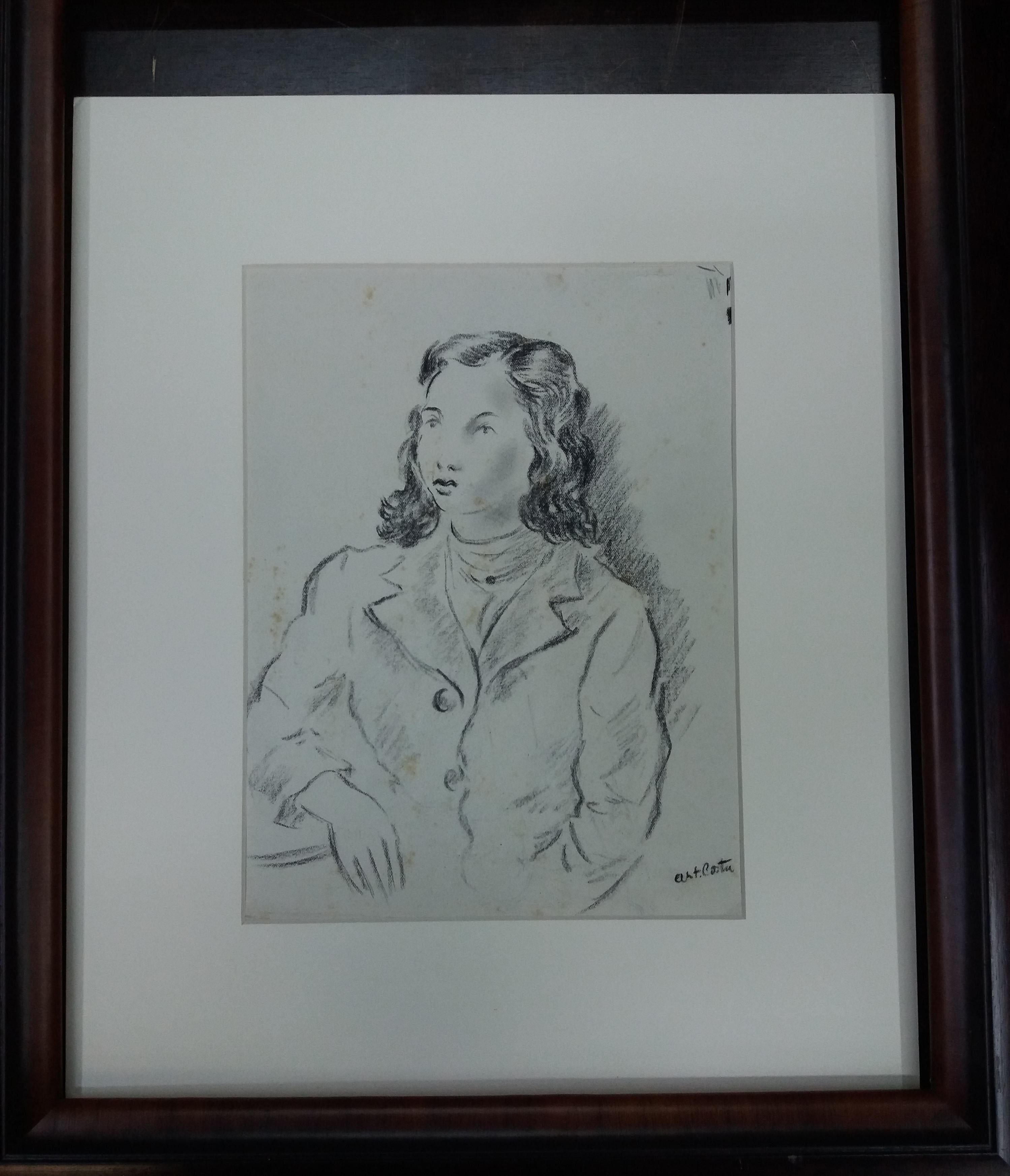  Antoni Costa Woman  original figurative  drawing painting 