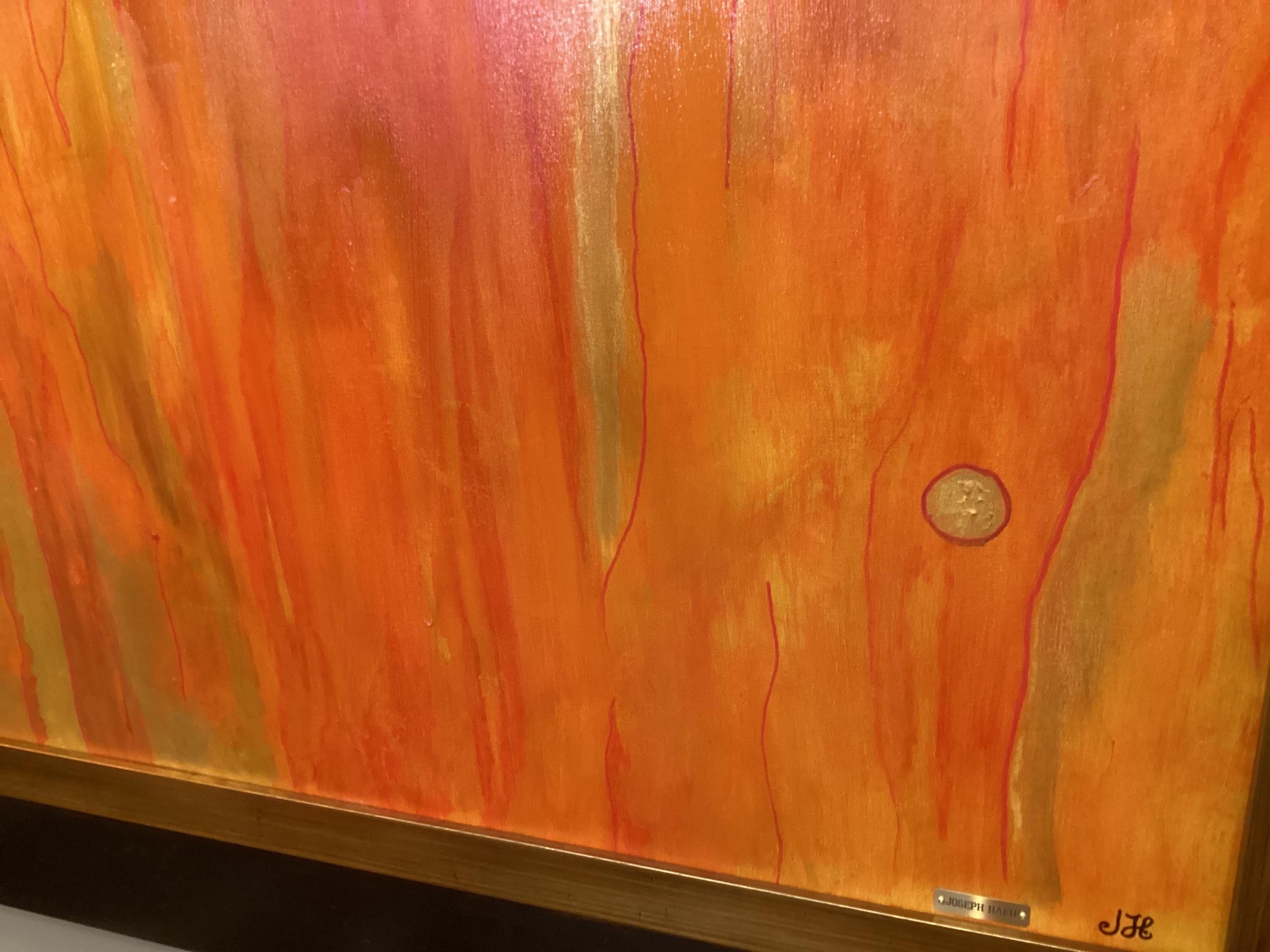 Ein zeitgenössisches Original Ölgemälde auf Leinwand  In ebonisiertem Holzrahmen (20. Jahrhundert) im Angebot