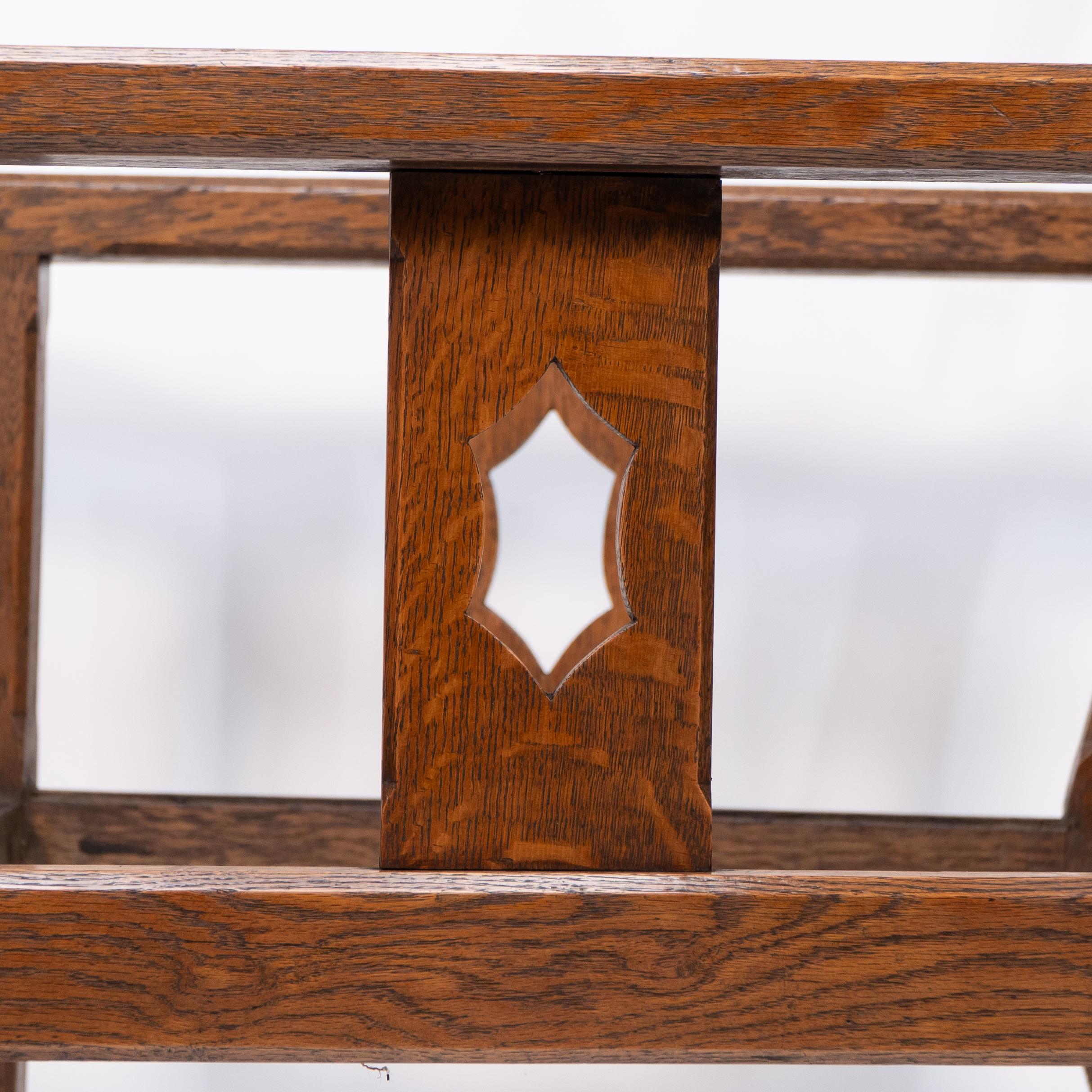 A Cotswold School Arts and Crafts reclining oak armchair of superior quality For Sale 9