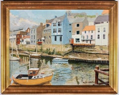 A. Cotterell - Framed 20th Century Oil, Whitby Harbour