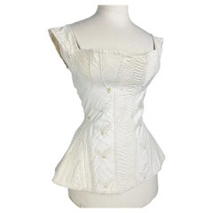 A cotton corset with corded embroidery from the Georgian period - England C.1830
